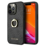 Guess GUHCP13X4GMRGR iPhone 13 Pro Max 6,7&quot; grau/graues Hardcase 4G mit Ringständer