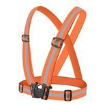 Adjustable reflective harness for a running bike - orange