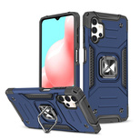 Wozinsky Ring Armor Tough Hybrid Case Cover + Magnethalterung für Samsung Galaxy A23 blau