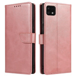 Magnet Case elegant bookcase type case with kickstand for Samsung Galaxy A22 5G pink