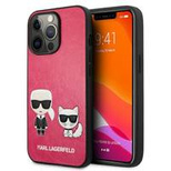 Karl Lagerfeld Ikonik Karl&amp;Choupette Hülle für iPhone 13 Pro / iPhone 13 - Fuchsia