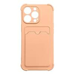 Card Armor Case Pouch Cover For iPhone 12 Pro Max Card Wallet Silicone Air Bag Armor Pink