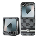 DKNY Checkered Pattern Printed Stripes case for Samsung Galaxy Z Flip 6 - black