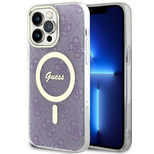 Etui Guess 4G MagSafe na iPhone 14 Pro Max - purpurowe