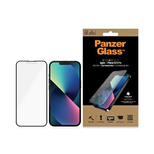 PanzerGlass E2E Mikrofraktur-Antibakterielles Glas mit Blendschutzfilter für iPhone 13/13 Pro – mit schwarzem Rahmen