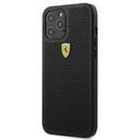 Ferrari FESPEHCP12LBK iPhone 12 Pro Max 6.7&quot; black/black hardcase On Track Perforated