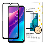 Wozinsky super durable Full Glue tempered glass full screen with frame Case Friendly TCL 30 SE black