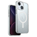 Uniq LifePro Xtreme Magclick Charging case for iPhone 15 - transparent and silver