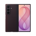 Samsung Carbon Magnet Case für Samsung Galaxy Z Fold 8 Ultra, kompatibel mit MagSafe + 2 Antireflexionsfolien – Rot