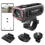 AKEEYO AKY-710S 4K Motorrad-Lenker-Videorekorder – Schwarz