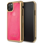 Guess GUHCN58GLTRPI iPhone 11 Pro różowy/pink hard case Glow in the Dark Sand Matte