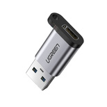 USB C (female) - USB (male) adapter Ugreen US276 USB 5Gb/s - gray