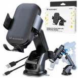 Wozinsky WUMID Car Dashboard Phone Holder with 15W Inductive Charger - Black