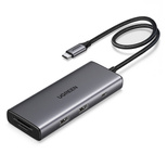Ugreen USB-C 7-in-1 HDMI-Hub mit USB-C, USB-A, SD/TF-Kartenleser – Grau