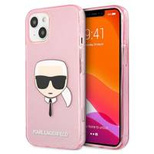 Karl Lagerfeld KLHCP13SKHTUGLP iPhone 13 mini 5,4" różowy/pink hardcase Glitter Karl's Head