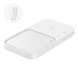 Samsung Wireless Charger Duo EP-P5400TWEGEU induktives Ladegerät 15W - Weiß + Netzladegerät + Kabel