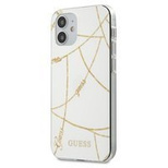 Guess, GUHCP12SPCUCHWH iPhone 12 mini 5,4&quot; weiß/weißes Hardcase Gold Chain Collection