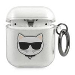 Karl Lagerfeld KLA2UCHGS AirPods cover srebrny/silver Glitter Choupette