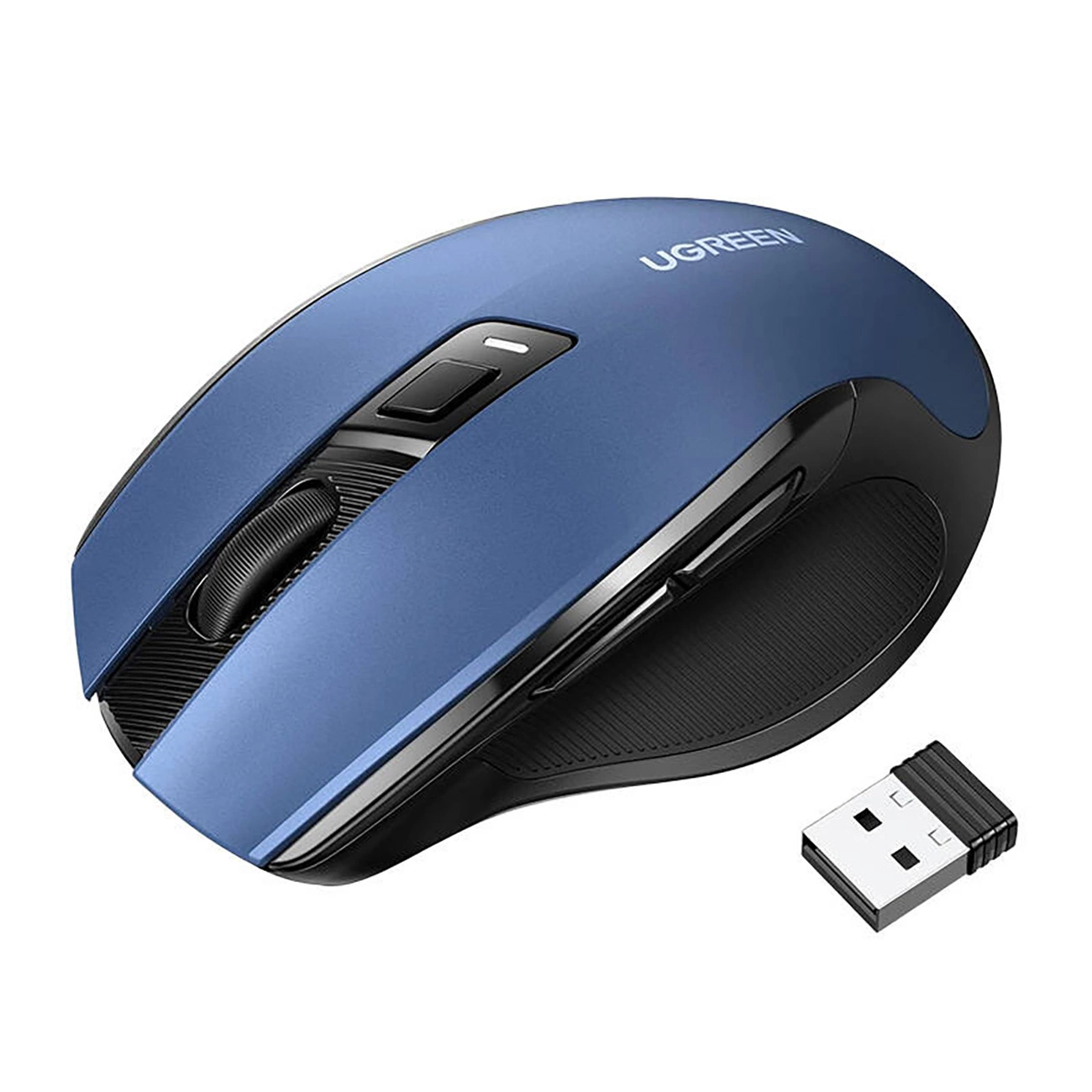 Ugreen MU006 optical USB 2.4 GHz wireless mouse - blue on white background