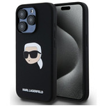 Karl Lagerfeld KLHMP15XSKHPPLK iPhone 15 Pro Max 6.7&quot; black/black hardcase Silicone Karl Head Print MagSafe