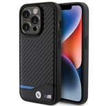 BMW Leather Carbon case for iPhone 15 Pro - black