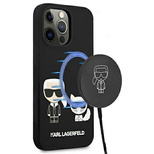 Karl Lagerfeld KLHMP13LSSKCK iPhone 13 Pro / 13 6,1" hardcase czarny/black Silicone Karl & Choupette Magsafe