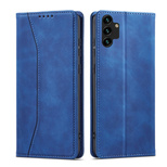 Magnet Fancy Case etui do Samsung Galaxy A13 5G pokrowiec portfel na karty kartę podstawka niebieski