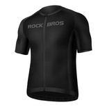 Koszulka rowerowa Rockbros 15120002006 z krótkim rękawem XXXL - czarna