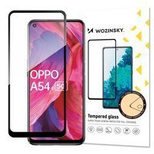 Wozinsky Super Tough Full Glue Tempered Glass Vollbild mit Rahmenhülle freundlich Oppo A54 5G Schwarz