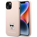 Etui Karl Lagerfeld Silicone Choupette Body na iPhone 14 Plus - jasnoróżowe