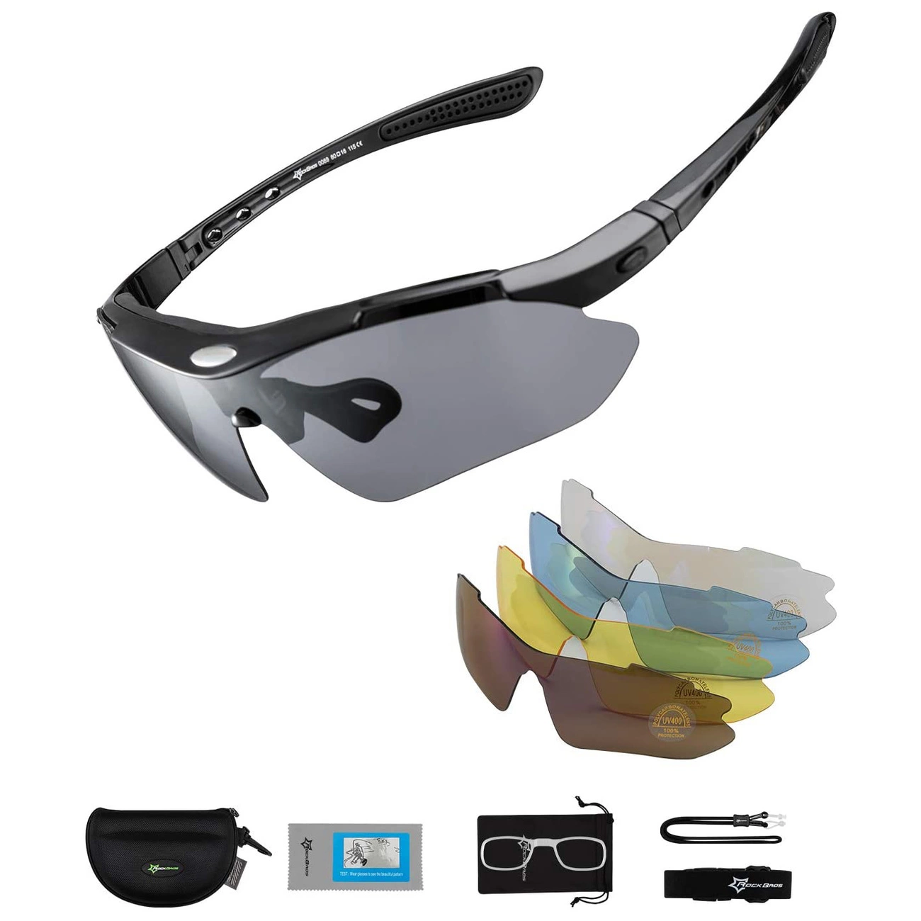 Rockbros 10003 polarized cycling glasses black Hurtel