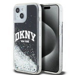 DKNY Liquid Glitter Big Logo iPhone 14/15/13 Case - Black