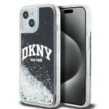 Etui DKNY Liquid Glitter Big Logo na iPhone 14 / 15 / 13 - czarne