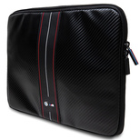 BMW Carbon &amp; Red Stripe sleeve for a 16&quot; laptop - black