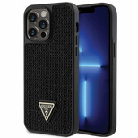 Guess Rhinestone Triangle Hülle für iPhone 14 Pro Max – Schwarz