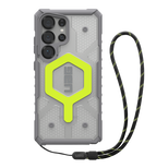 UAG Pathfinder Clear Magnet Bundle Magnetic Case and Wrist Strap for Samsung Galaxy S25 Ultra 5G - Neon Gray