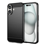 Etui silikonowe Carbon Case do iPhone 16 - czarne