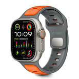 Pasek Tech-Protect IconBand Line na Apple Watch 44 / 45 / 46 / 49 mm - szaro-pomarańczowy