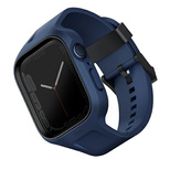 Uniq Monos 2 in 1 Set Armband + Hülle für Apple Watch 45 / 44 mm - Blau
