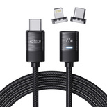 Tech-Protect UltraBoost magnetic 2in1 cable USB-C - Lightning / USB-C PD 27W 3A 2m - black