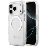 Guess Metal Outline MagSafe case for iPhone 17 Pro - silver