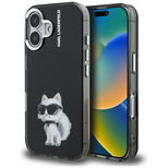Karl Lagerfeld IML Aquarelle Choupette &amp; Logo iPhone 16 Case - Black