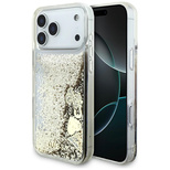 Guess Liq. Glitter 4 Charms Case für iPhone 17 Pro Max - Gold