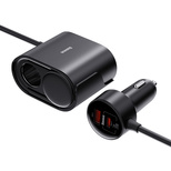 Baseus High Efficiency Pro 2x Zigarettenanzünder-Adapter mit USB-A USB-C 30W Ladegerät – Schwarz