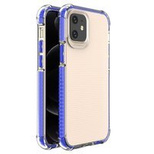 Spring Armor żelowy elastyczny pancerny pokrowiec z kolorową ramką do iPhone 12 mini niebieski