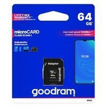 Goodram Microcard 64 GB Micro SDXC UHS-I Klasse 10 Speicherkarte, SD Adapter (M1AA-0640R12)