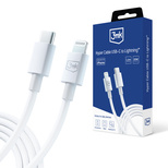 3mk Hyperkabel USB-C / Lightning 20W 1,2m - Weiß