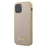 Etui Guess Iridescent Love Script Gold Logo na iPhone 12 mini - złote