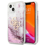 Guess GUHCP13SLG4GPI iPhone 13 mini 5.4&quot; pink/pink hardcase 4G Big Liquid Glitter