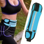 Ultimate Running Belt with bottle holder and headphone outlet blue